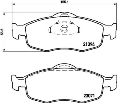 Bremseklodser HELLA PAGID T1062