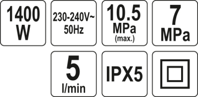 Højtryksrenser 1400W 105 BAR (Nedsat i pris*)