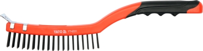 Stålbørste m/skraber 3 rækker L340mm