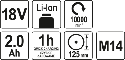 Vinkelsliber 18V 125mm
