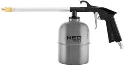 Trykluftdrevet oliesprøjtepistol med 1 liters beholder