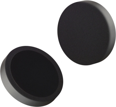 Blød polersvamp med burrebånd – Ø150 x 25 mm, sort