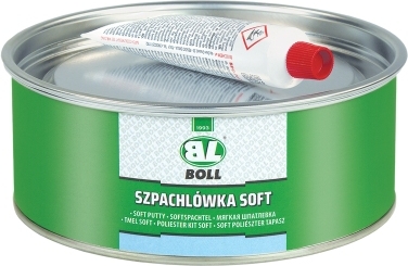 Blød polyesterspartelmasse 1 kg – lysegrå inkl. hærder