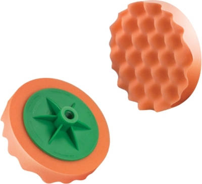 Profileret polersvamp 150 mm – orange, medium