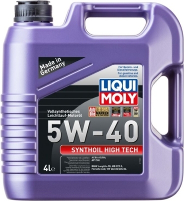 Synthoil High Tech 5W-40 fuldsyntetisk motorolie – 4 liter