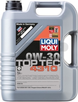 Top Tec 4310 0W-30 motorolie – 5 liter