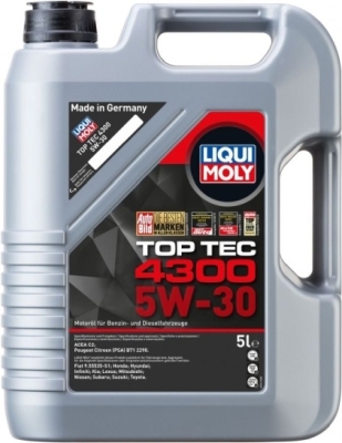 Top Tec 4300 5W-30 motorolie – 5 liter