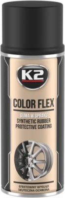 K2 Color Flex aftagelig gummilak – mat sort, 400 ml