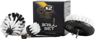 K2 Brill Set Pro rengøringsbørster til bore- og skruemaskine – 4 dele