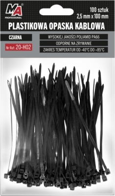 Sorte kabelstrips 2,5 x 100 mm – 100 stk.