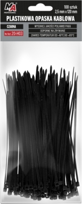 Sorte kabelbindere 2,5 x 120 mm – 100 stk.