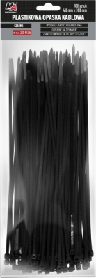 Sorte kabelbindere 4,8 x 300 mm – 100 stk.