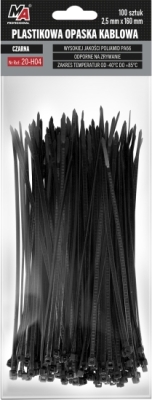 Sorte kabelbindere 2,5 x 160 mm – 100 stk.