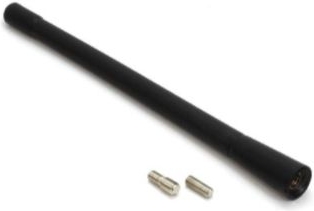 Bilantennestav 18 cm med 2 adaptere
