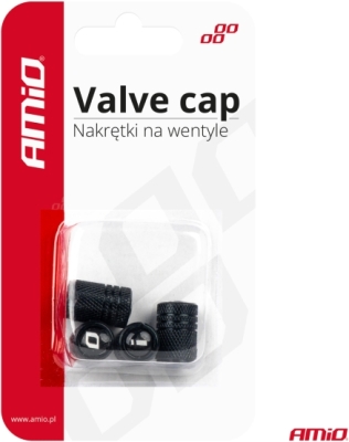 AMIO ventilhætter i aluminium – sort, 4 stk.