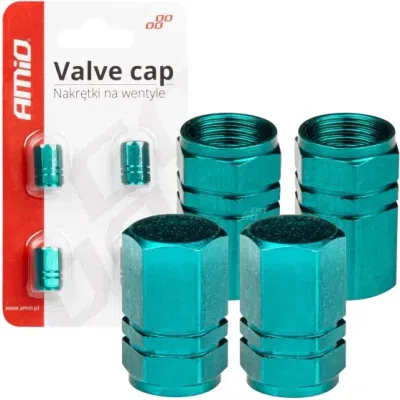 Ventilhætter i aluminium – grøn, 4 stk.