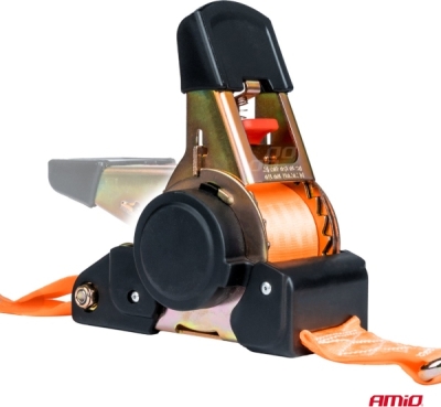 Automatisk oprullelig transportrem 500 kg – 4 m med J-krog