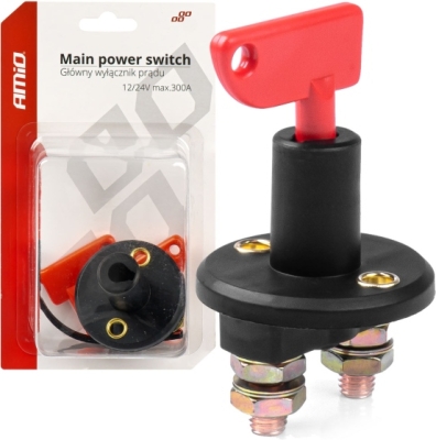 Universal hovedafbryder til batteri 12/24 V