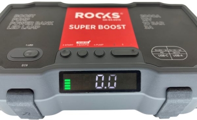ROOKS Super Boost 12 V jumpstarter med kompressor – 2000 A