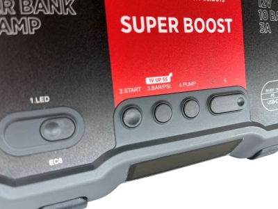 ROOKS Super Boost 12 V jumpstarter med kompressor – 2000 A