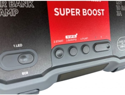 ROOKS Super Boost 12 V jumpstarter med kompressor – 2000 A
