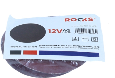 AQ-12 velcro-slibeskiver Ø75 mm – korn 240/320/600/800
