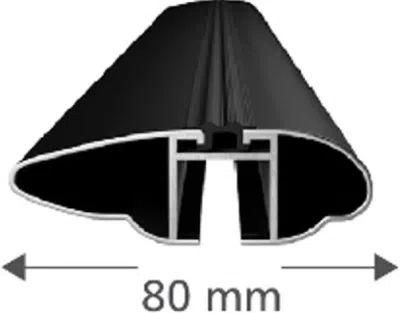 Dynamic aluminiumstag 1,65 m – sort, 2 stk.