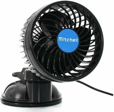 Turbo bilventilator 6" – 12 V med sugekop