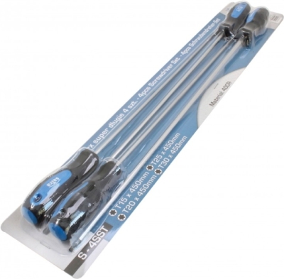 Ekstra lange Torx-skruetrækkere – 4 dele, 450 mm