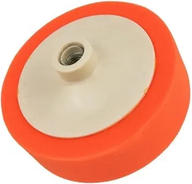 Orange polersvamp 150 x 45 mm med M14-gevind