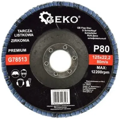 Premium zirconium lamelslibeskive 125 mm P80