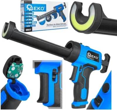 Automatisk batteridrevet fugepistol med LED-lys