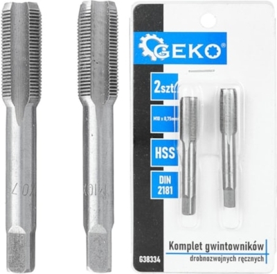 Håndtapsæt M10 x 0,75 mm – 2 dele i HSS