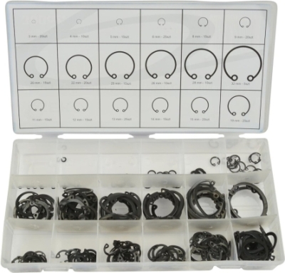 Seegerring-sortiment – indvendige ringe, 300 dele