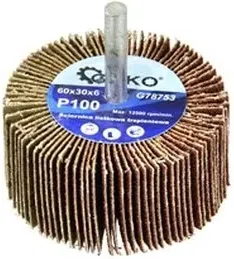 Lamelslibestift 60 x 30 mm med 6 mm skaft – P100