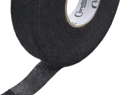 Sort tekstil-isoleringstape 19 mm x 25 m