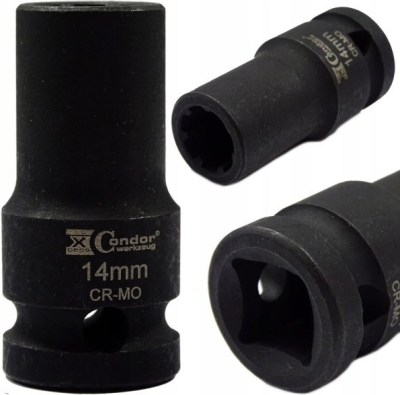 Bremsekalibertop med 7 tænder – 14 mm, 1/2"