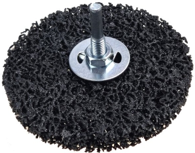 Nylonslibeskive 100 mm med 6 mm skaft