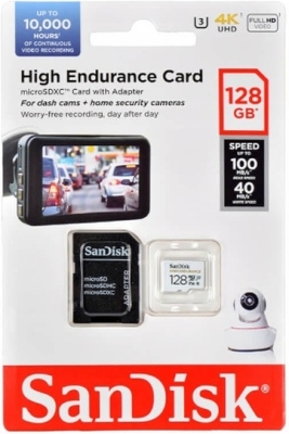 Micro SDXC-hukommelseskort 128 GB med adapter