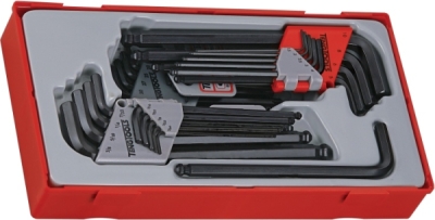 Teng Tools TTHT28 unbrako- og Torx-nøglesæt, 28 dele