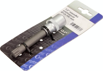 Lang spline-top M12 med 1/2″ tilslutning – 100 mm