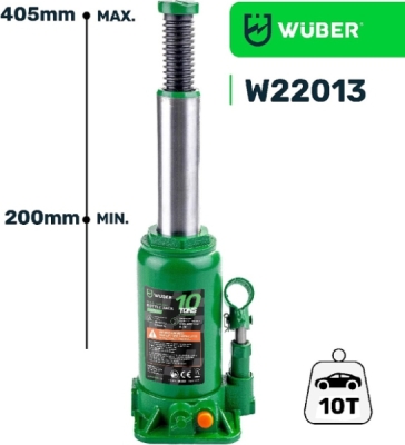 Wuber hydraulisk flaskedonkraft 10 ton