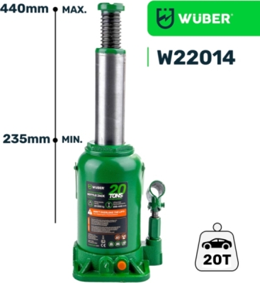 Wuber hydraulisk flaskedonkraft 20 ton
