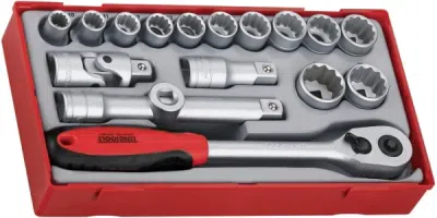 Teng Tools TT1218 topnøglesæt med skraldenøgle