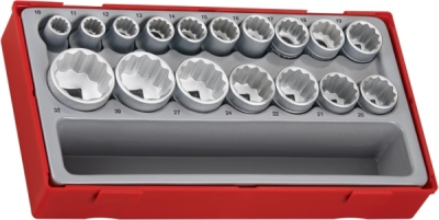 Teng Tools ½″ 12-kant toppesæt – 17 dele, 10-32 mm