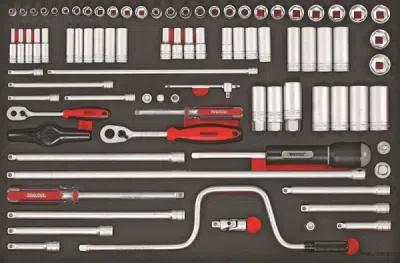 Teng Tools topnøglesæt med 86 dele – 1/4″ og 3/8″
