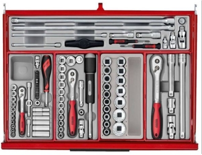 Teng Tools 26″ værkstedsvogn med 282 dele og 7 skuffer