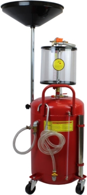 80 liters olieudsuger med 10 liters kontrolbeholder