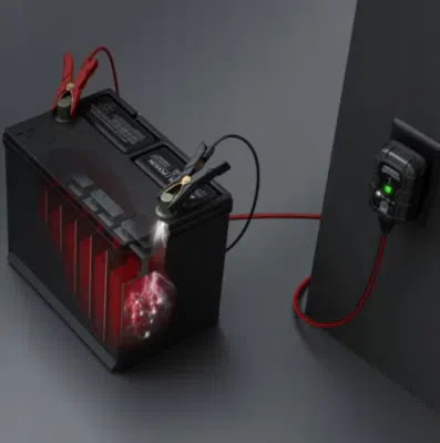 GENIUS1 automatisk batterilader 1 A til 6 V og 12 V