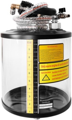 Mobil pneumatisk olieopsamler og oliesuger med kontroltank – 70 L